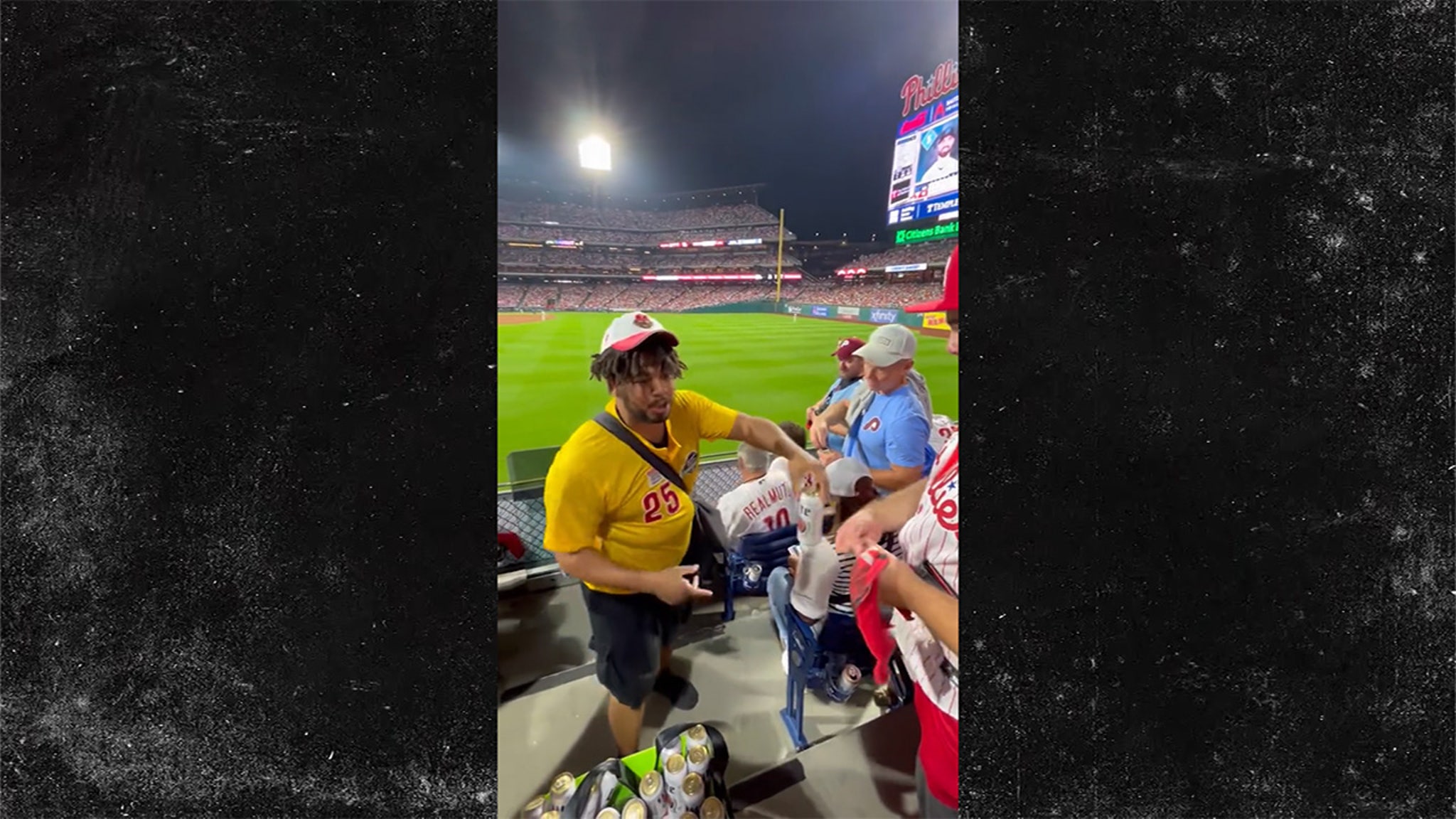 Phillies Fan Shotguns Beer On Light Pole To Celebrate NLCS Win