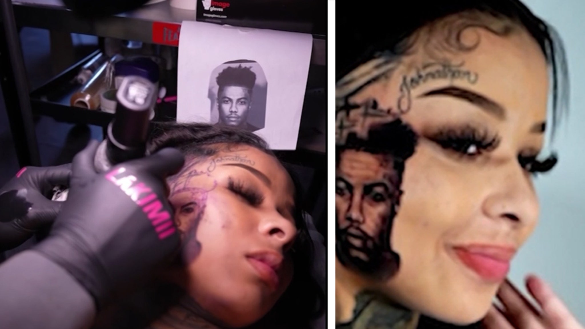 Chrisean Rock’s New Blueface Ink 100% Real, Says Tattoo Shop