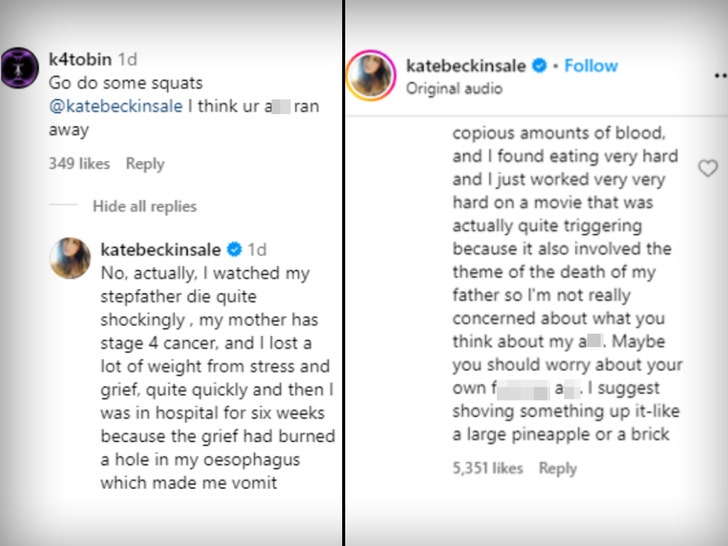 kate backinsale instagram reveal