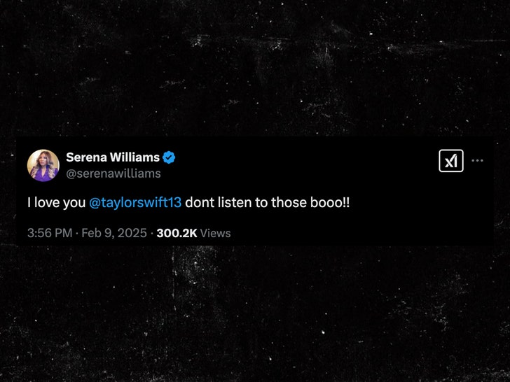 serena williams taylor swift booed super bowl tweet