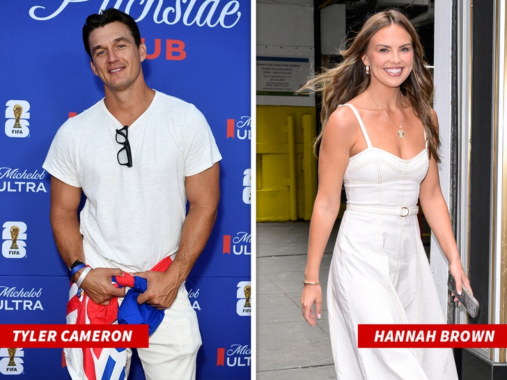Tyler Cameron and Hannah Brown Getty 1
