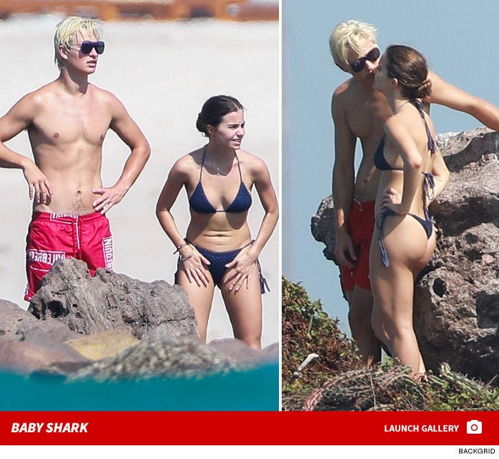 Ansel Elgort Goes Blond & Shirtless in Mexico with Hot GF