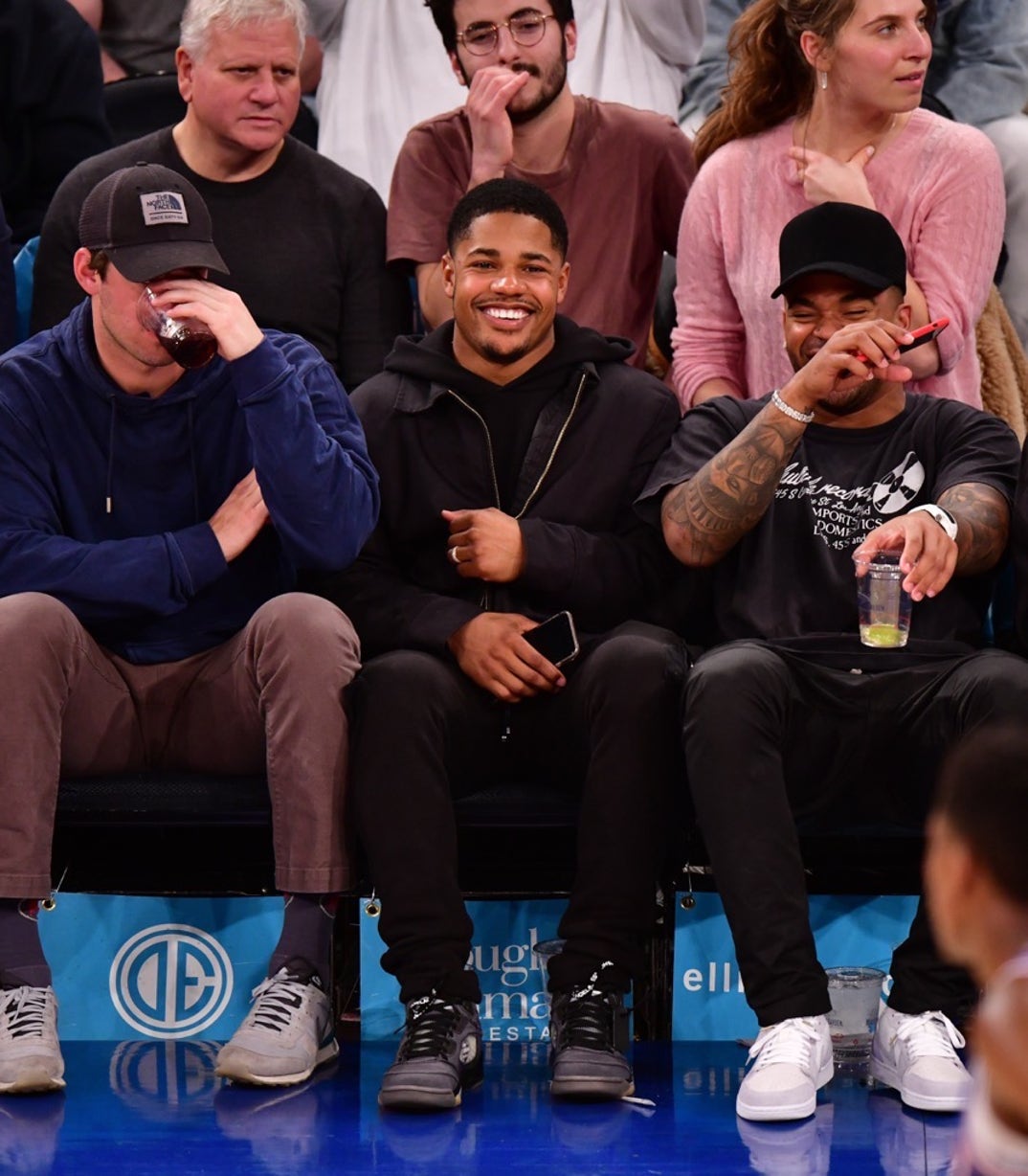 Photos: Daniel Jones and Sterling Shepard take in Knicks game