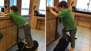 Sarah Palin -- Blasted for Pic of Trig Standing on a Dog