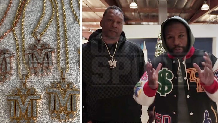 Floyd Mayweather Gifts Friends Custom TMT Chains, Jackets For Holidays