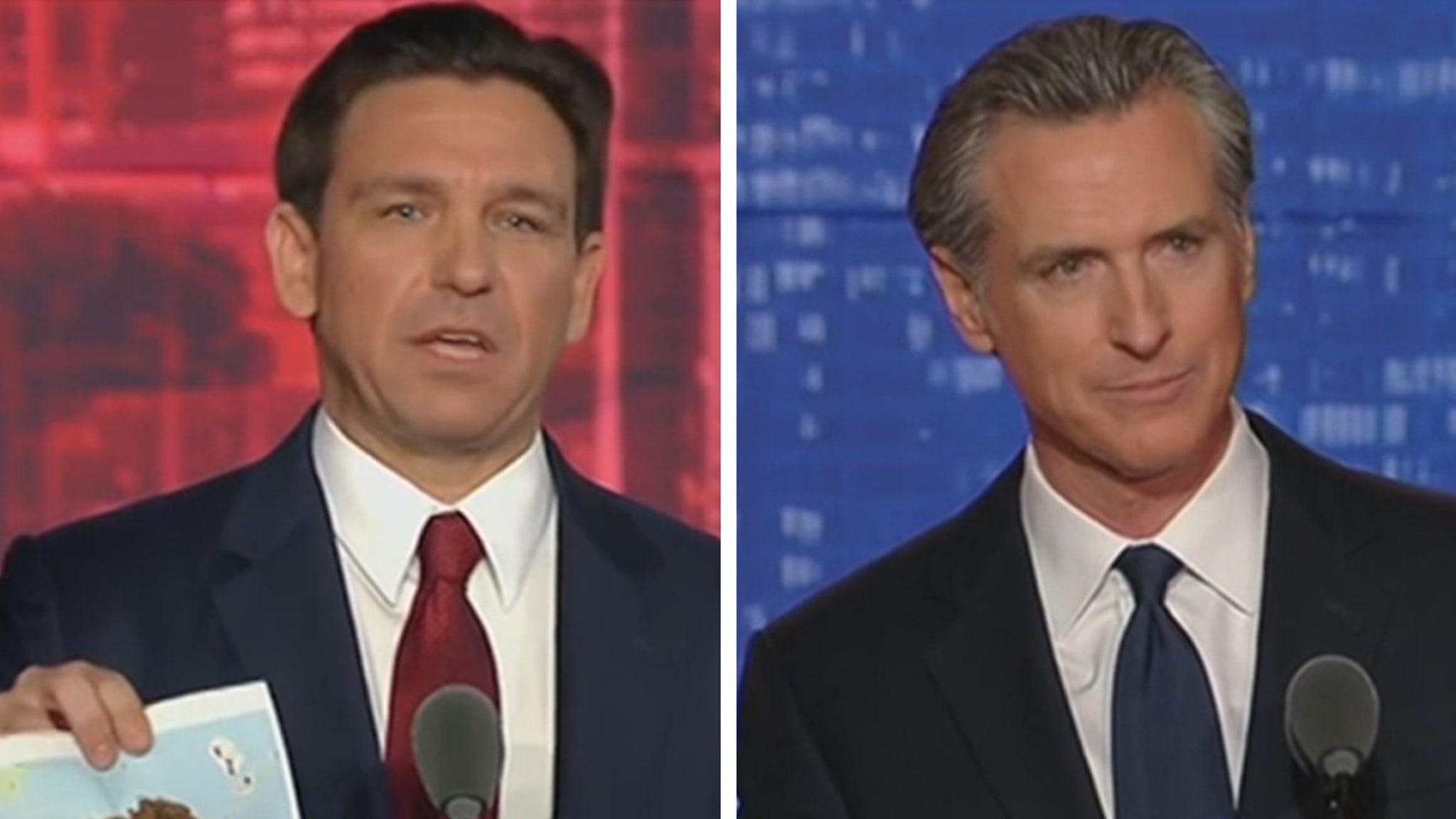 Ron DeSantis Uses Poop Map Pic in Gavin Newsom Debate on Fox News