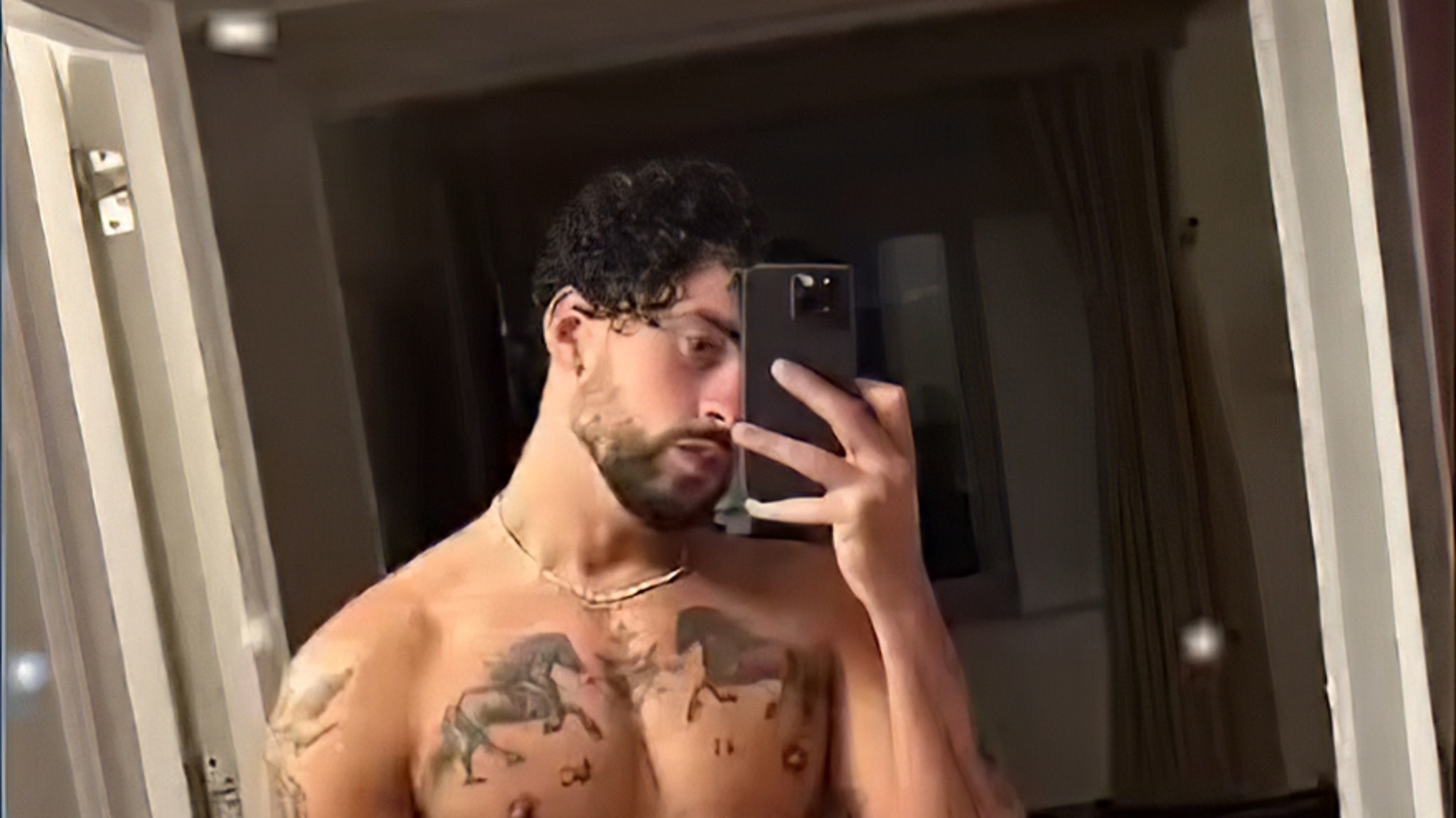 Bad Bunny Posts Thirst Trap in New York City Hotel Room