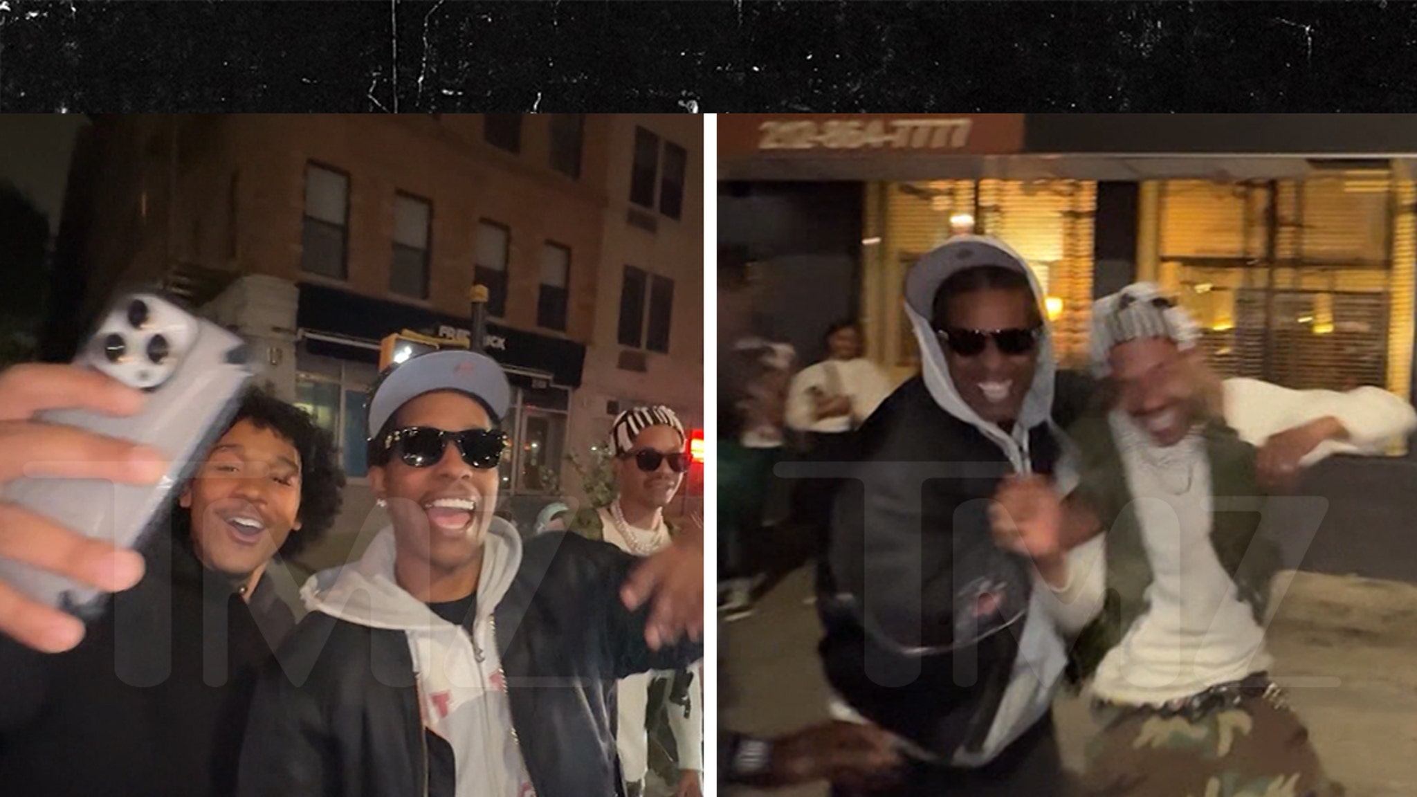A$AP Rocky Celebrates & Hoops With Knicks Fans After Brunson Game-Winner