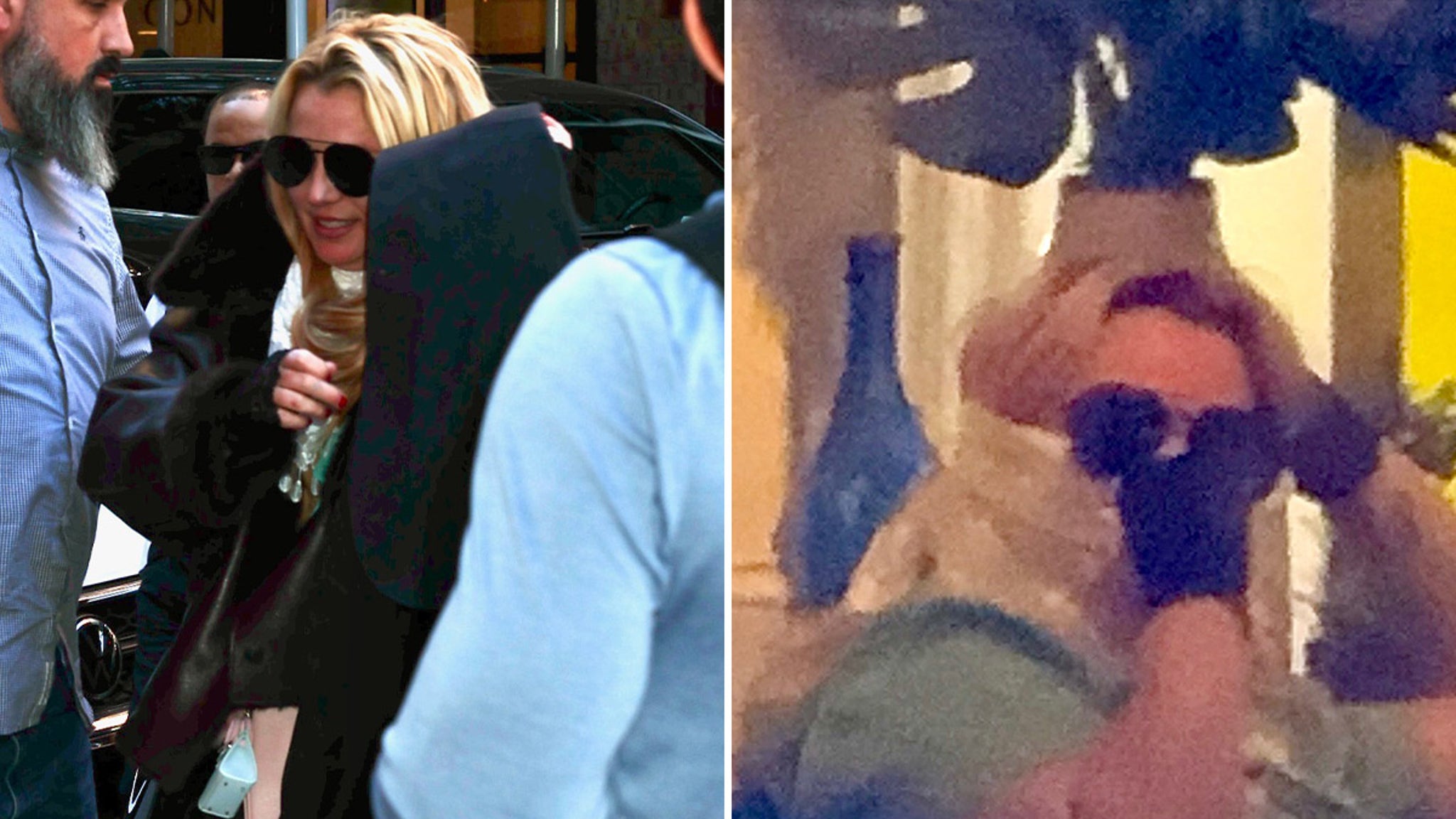 Britney Spears Covers Face With Scarf During NYC Lunch Outing