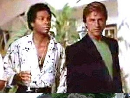 Miami Vice - then and now! Top: Philip Michael Thomas and Don Johnson Bottom: Jaime Foxx and Colin Farrell