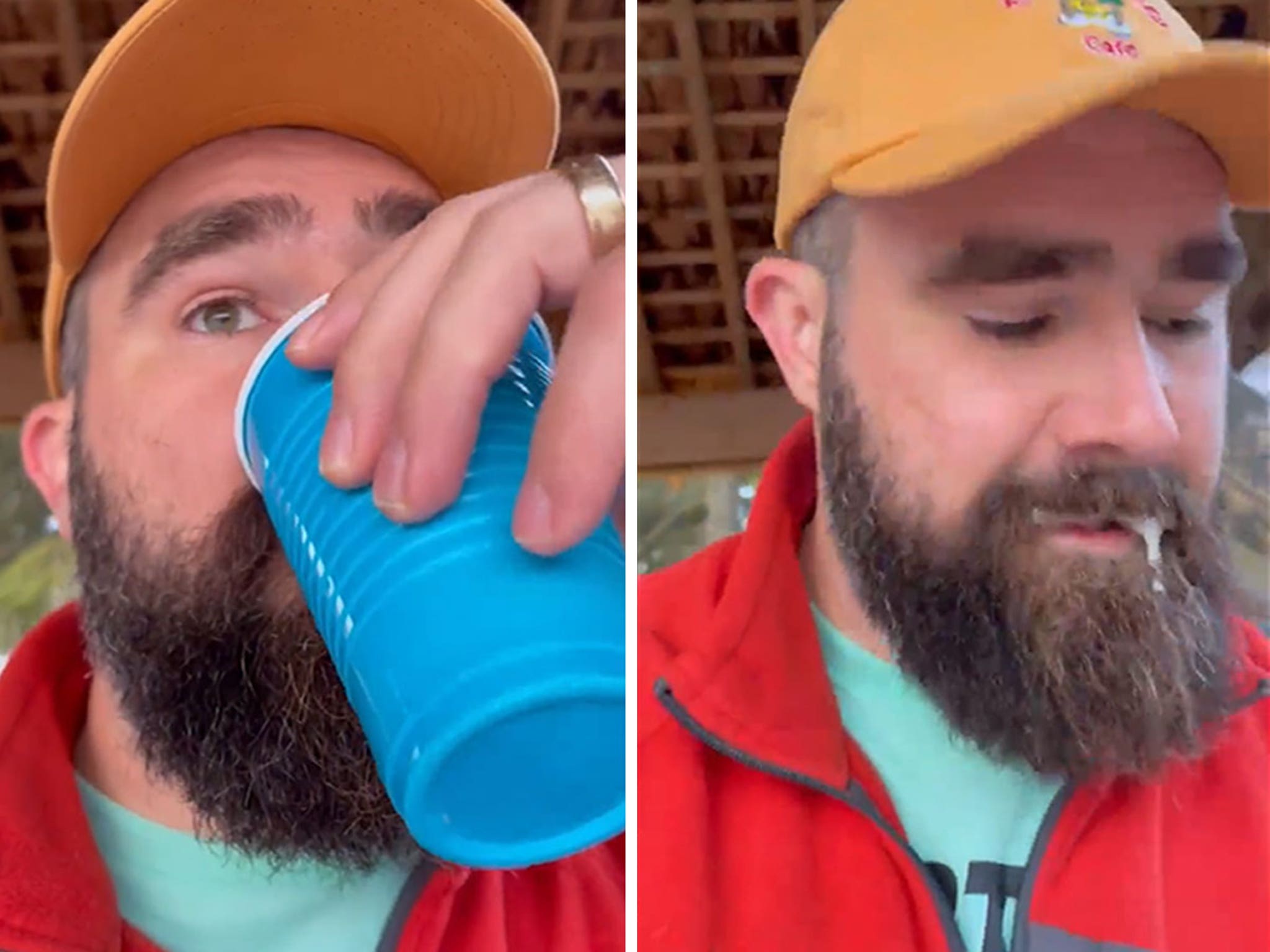 Jason Kelce and friends chug beer, play flip cup, and sing karaoke