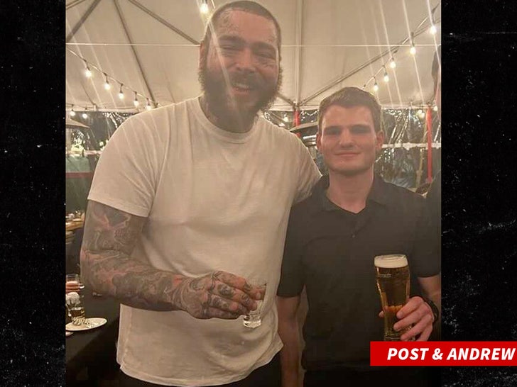 post malone and andrew drinking