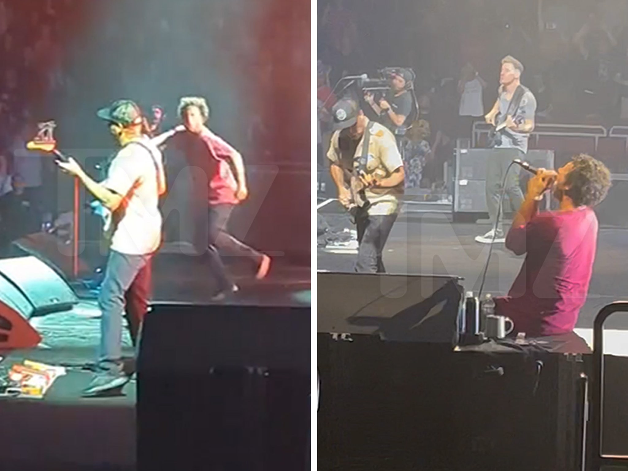 Zack de la Rocha injured his leg during Rage Against the Machine's con