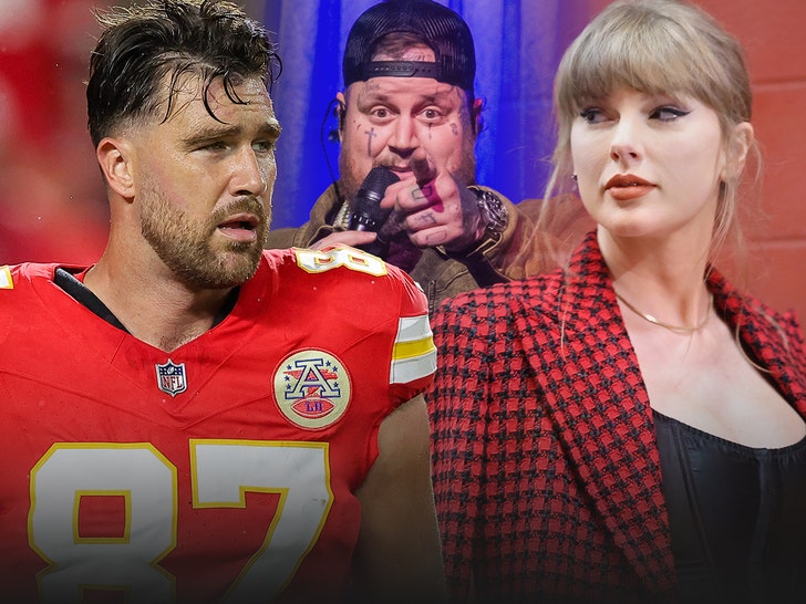 travis kelce and jelly roll and taylor swift getty 1