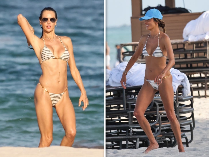Alessandra Ambrosio Fun Filled Day at the Beach