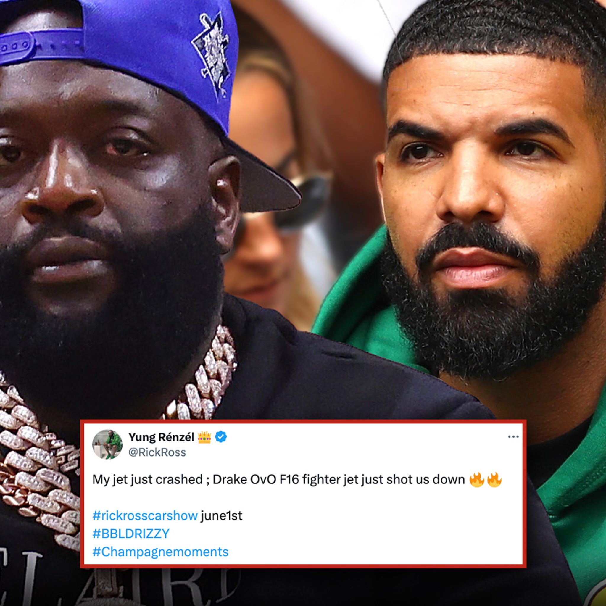 Rick Ross Plays Into Plane Crash Rumors, Jokes Drake Shot Him Down