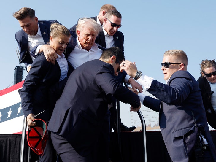 Trump rushed off stage during the rally after possible gunfire