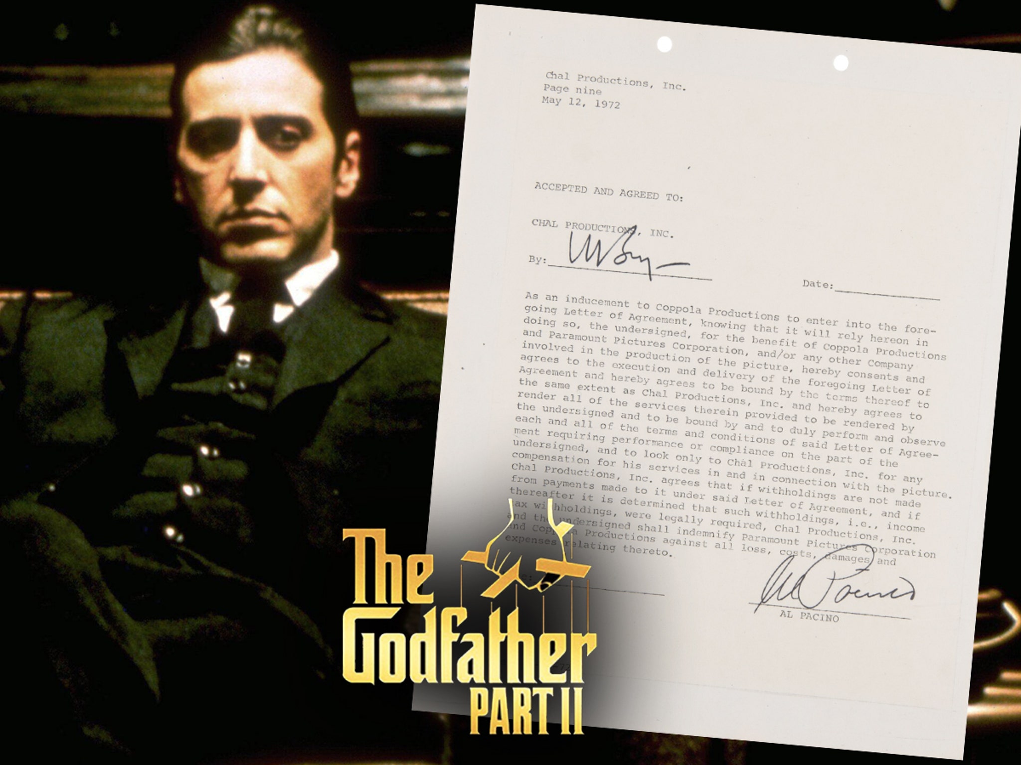Al Pacino The Godfather 2 Capri Hotel Camera Original