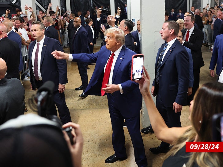 092924 donald trump tossing chicken tender sub getty