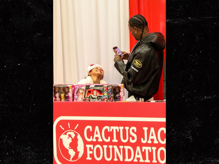 Travis Scott's Cactus Jack Foundation hosts 5th Annual 'Winter Wonderland' Theme Park and Holiday Drive, Texas Southern University, Houston