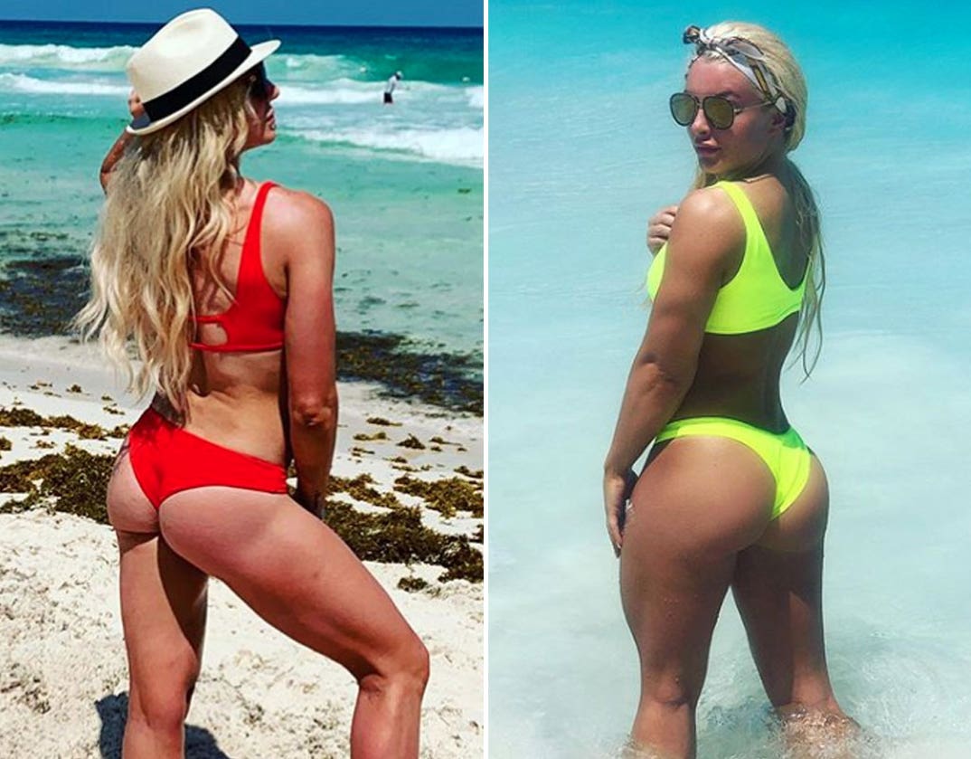 Charlotte Flair (33) vs. Mandy Rose (29) -- WWE Bikini Butts Edition