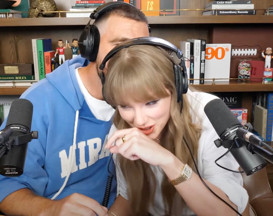 Taylor Swift Travis Kelce Handsy New Heights Podcast 10