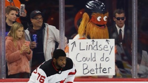 Flyers Mascot Gritty Shoots Shot at Lindsay Vonn to Piss Off P.K. Subban