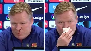 Barcelona Soccer Coach Cuts News Conference Short Over Profuse Nosebleed