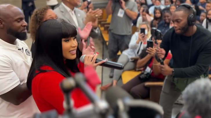 Cardi B Visits Old Middle School, Donates $100k