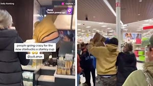 Man Jumps Over Starbucks Counter To Steal Box of Popular Stanley Cups