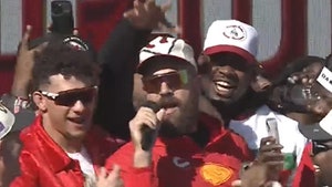 Travis Kelce Drunkenly Sings Garth Brooks Onstage At Chiefs' Super Bowl Rally