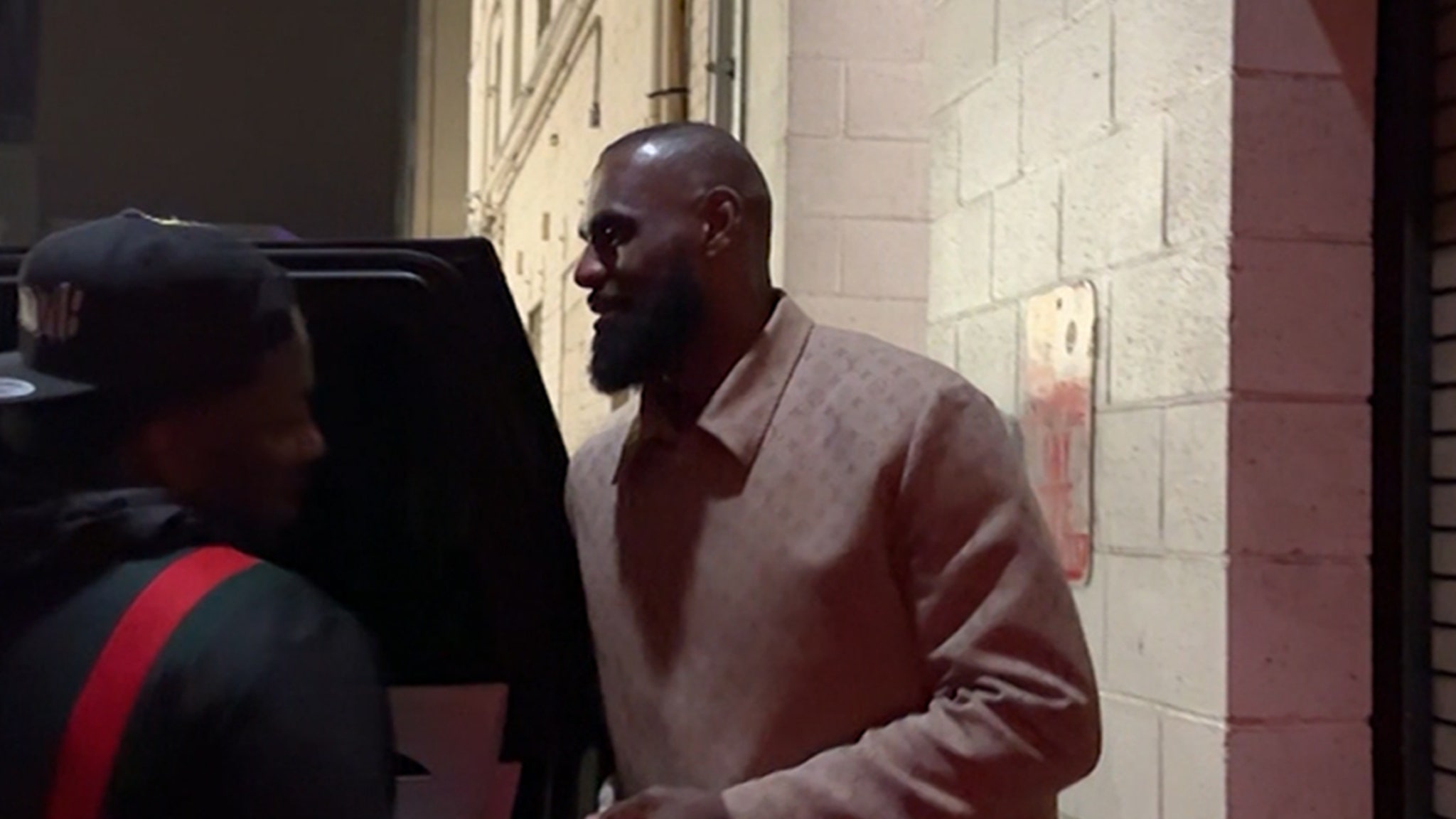 LeBron James All Smiles Leaving L.A. Restaurant Hours After Lakers' Playoff Loss