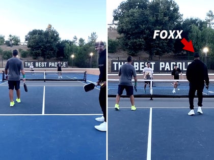 Jamie Foxx Pulls Off Impressive Move In Pickleball Game Against Olympic Star