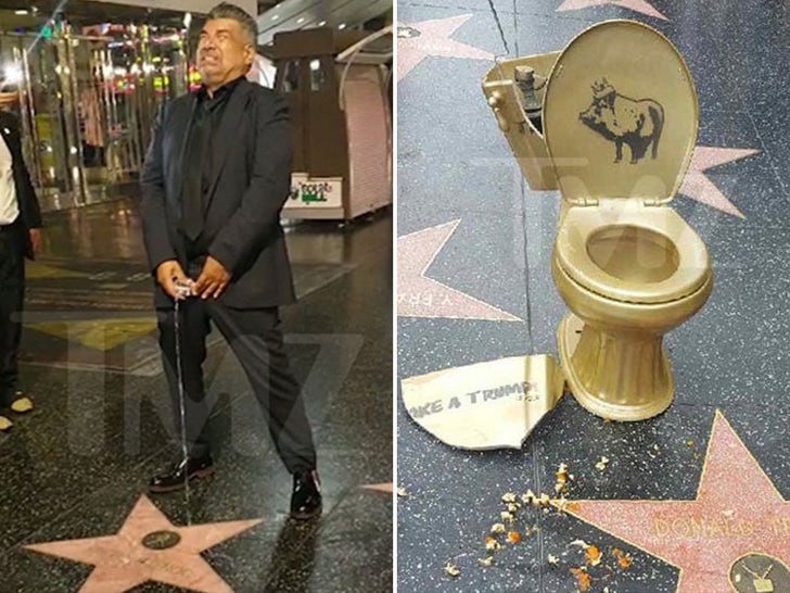 Estrela da Calçada da Fama de Trump é vandalizada