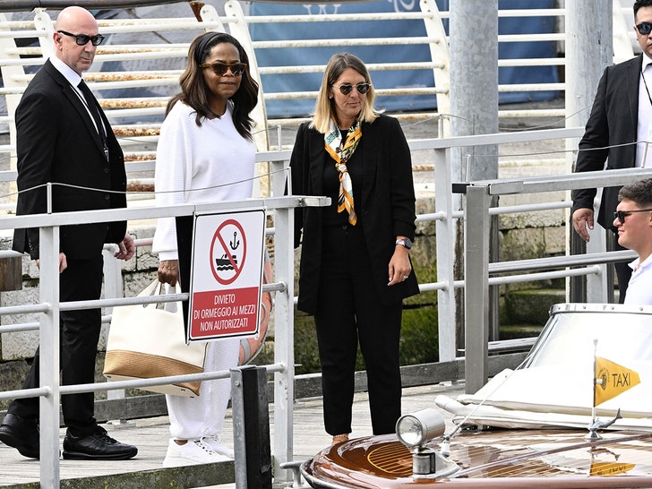 Oprah está chegando a Veneza para pegar o casamento de Bezos