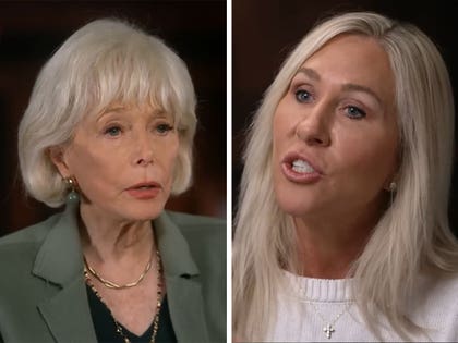 Lesley Stahl and Marjorie Taylor Greene
