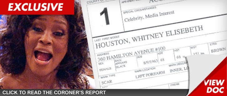 Whitney Houston Autopsy Report -- DRUG SPOON & Coke Found in Hotel Room
