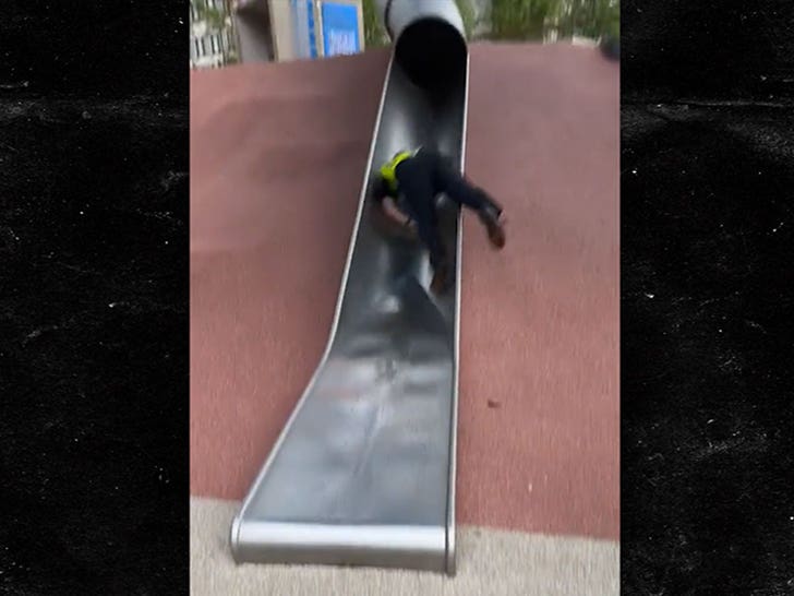 Boston Police Officer Injured Going Down Children's Slide in Viral