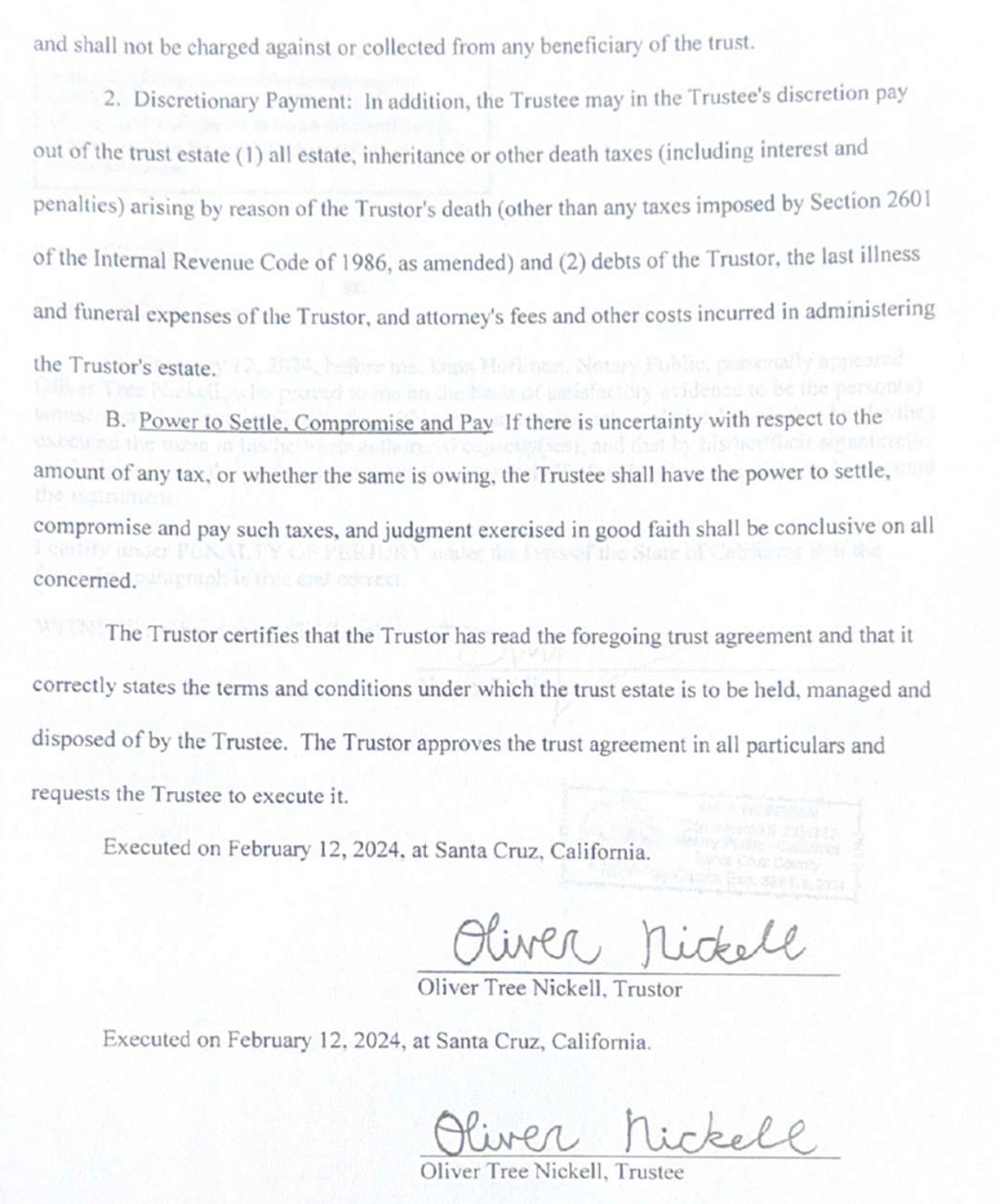 Oliver Tree Petition To Administer Estate 14