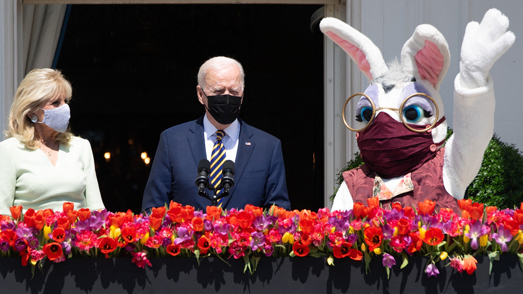 President Joe Biden Introduces Masked Easter Bunny at White House