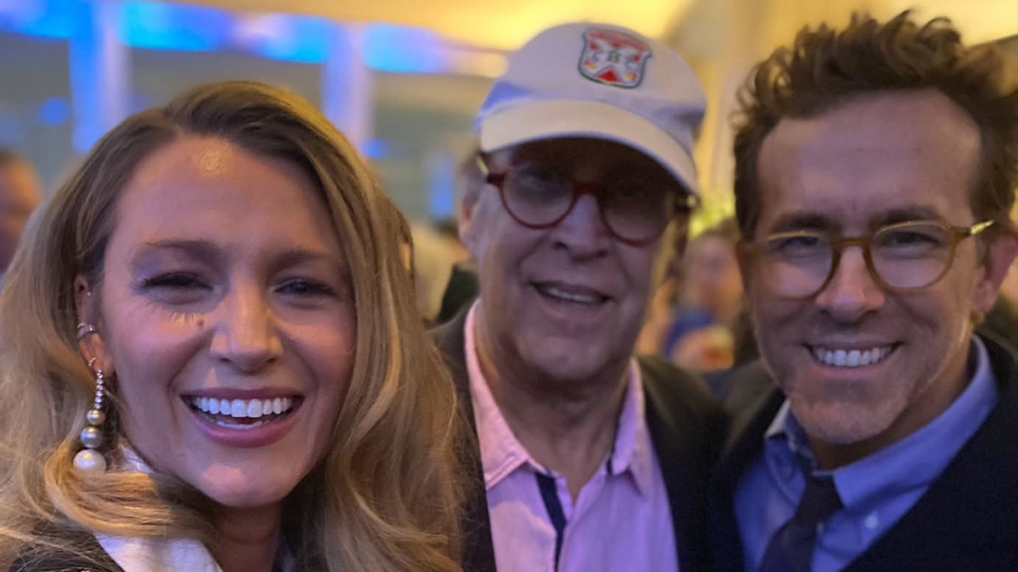 Blake Lively and Ryan Reynolds Attend Chris Rock’s Birthday Party, Pose with Chevy Chase