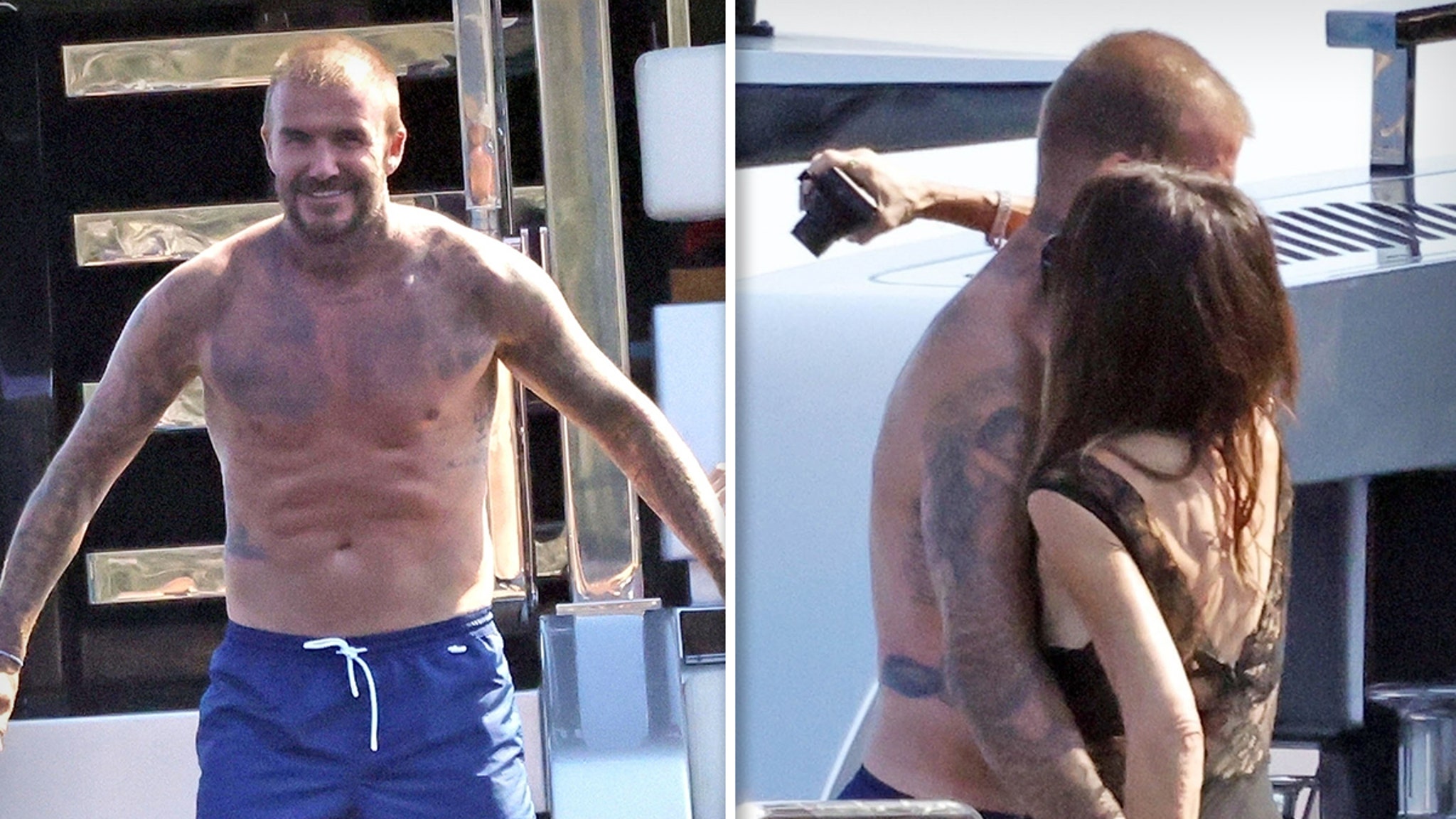 David Beckham Grabs Victoria’s Butt Cheek on Yacht, See Photos