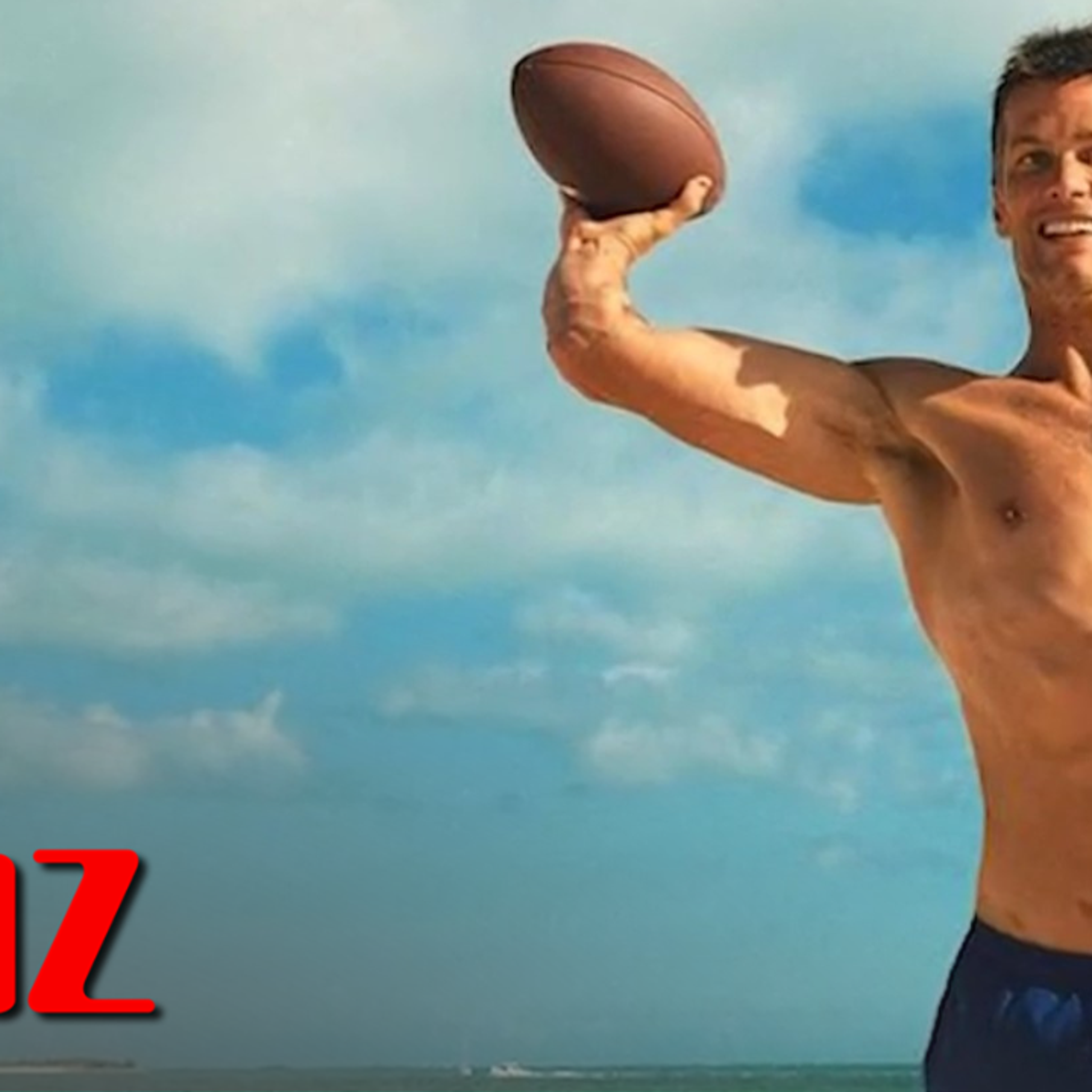 Tom Brady shares shirtless football sesh with Patriots pals and