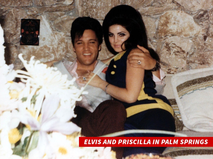 Elvis and Priscilla in palm springs