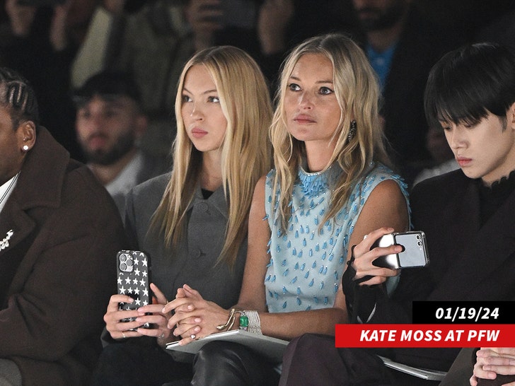 kate and lila moss at paris fashion week 2024