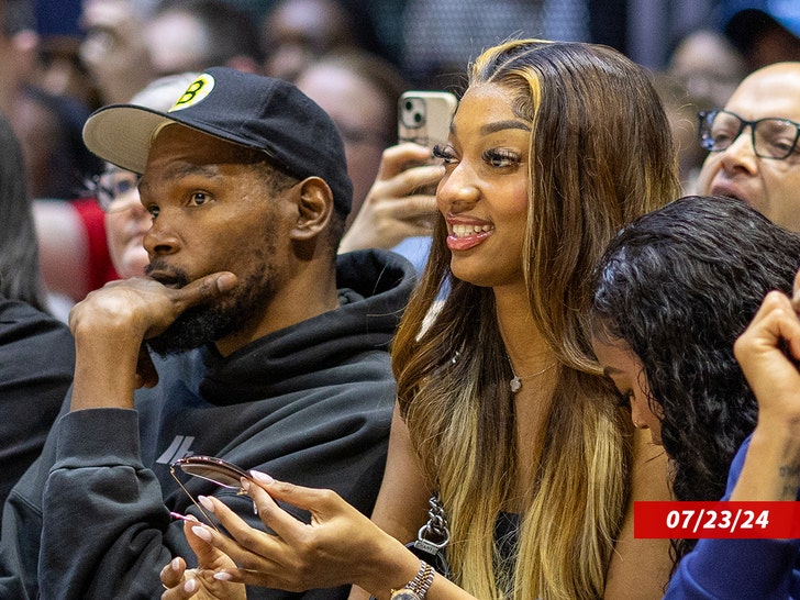 Kevin Durant Angle Reese Basketball Game Courtside