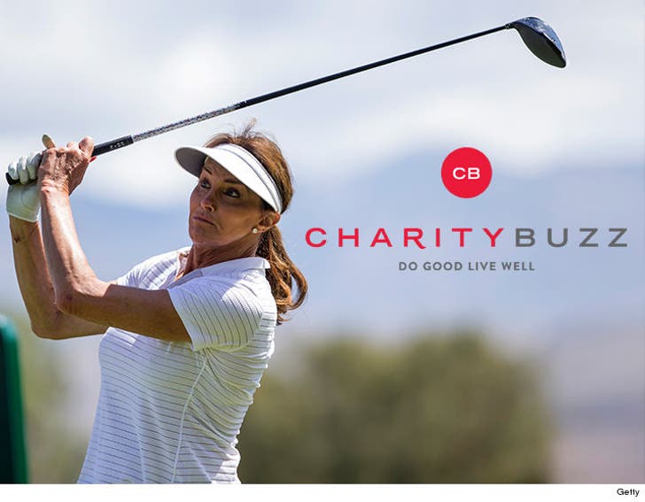 Caitlyn Jenner -- Take Me On If Ya Got the :: 0819-caitlyn-jenner-charity-buzz-golf-getty-4