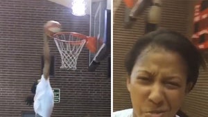 WNBA's Candace Parker -- WATCH ME DUNK ... We Don't Need Lower Rims!