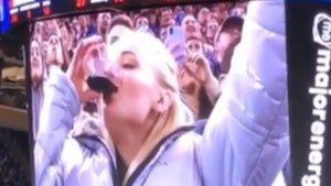 Sophie Turner Chugs Wine Like a Boss at Rangers Game