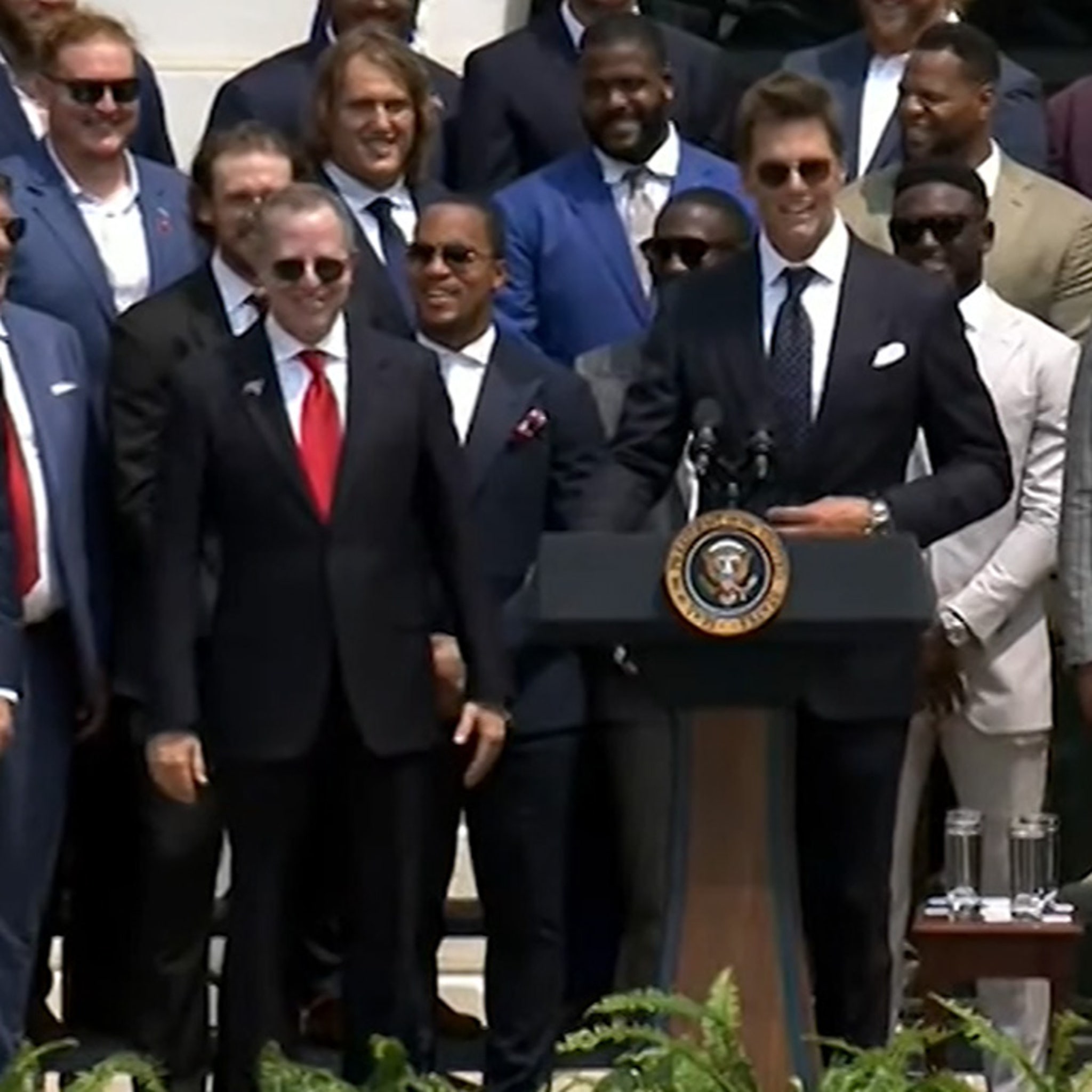 Tom Brady steals the show at White House during Buccaneers' Super Bowl  celebration with President Biden 